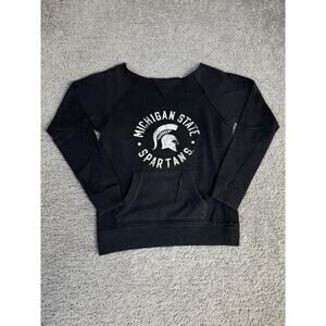 Michigan State Spartans Sweatshirt Womens S Black NCAA Football Box Seat China